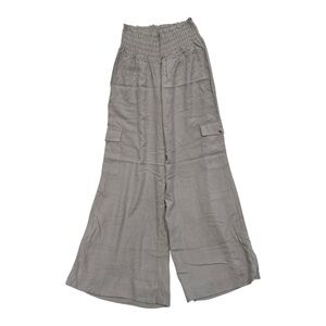 Sincerely Jules Beige Wide-Leg Cargo Pants - Size Large